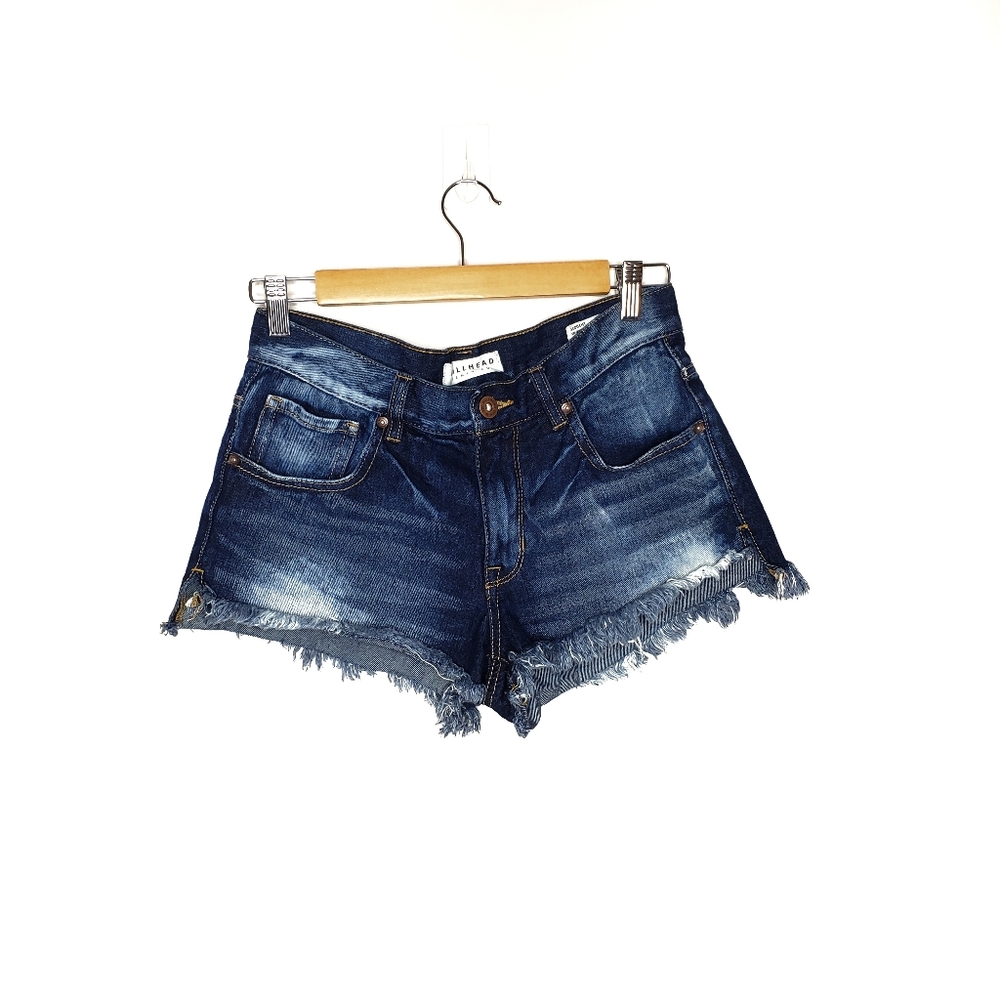 Bullhead Denim Slouchy Shorts Dark Wash Cutoffs